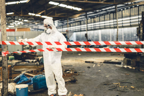 Professional Biohazard technician working in Brentwood, MD